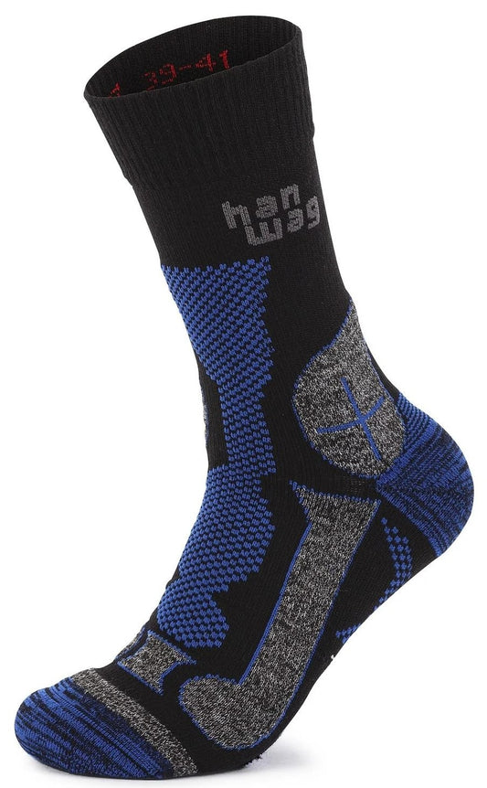 Merino Trek Sock Black Royal Blue